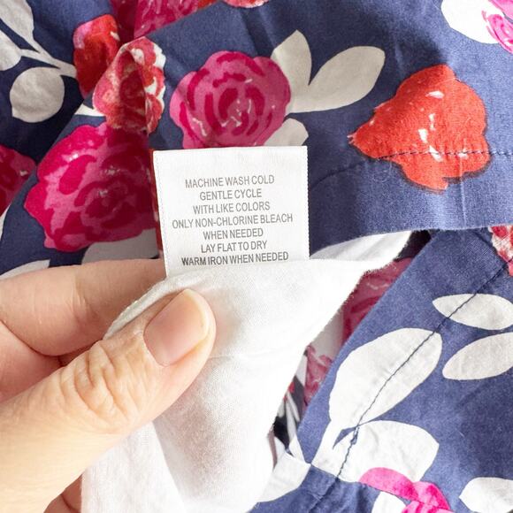 ModCloth High Waisted A-Line Rose Print Floral Skirt Size 1X Office Cute Garden - Picture 8 of 11